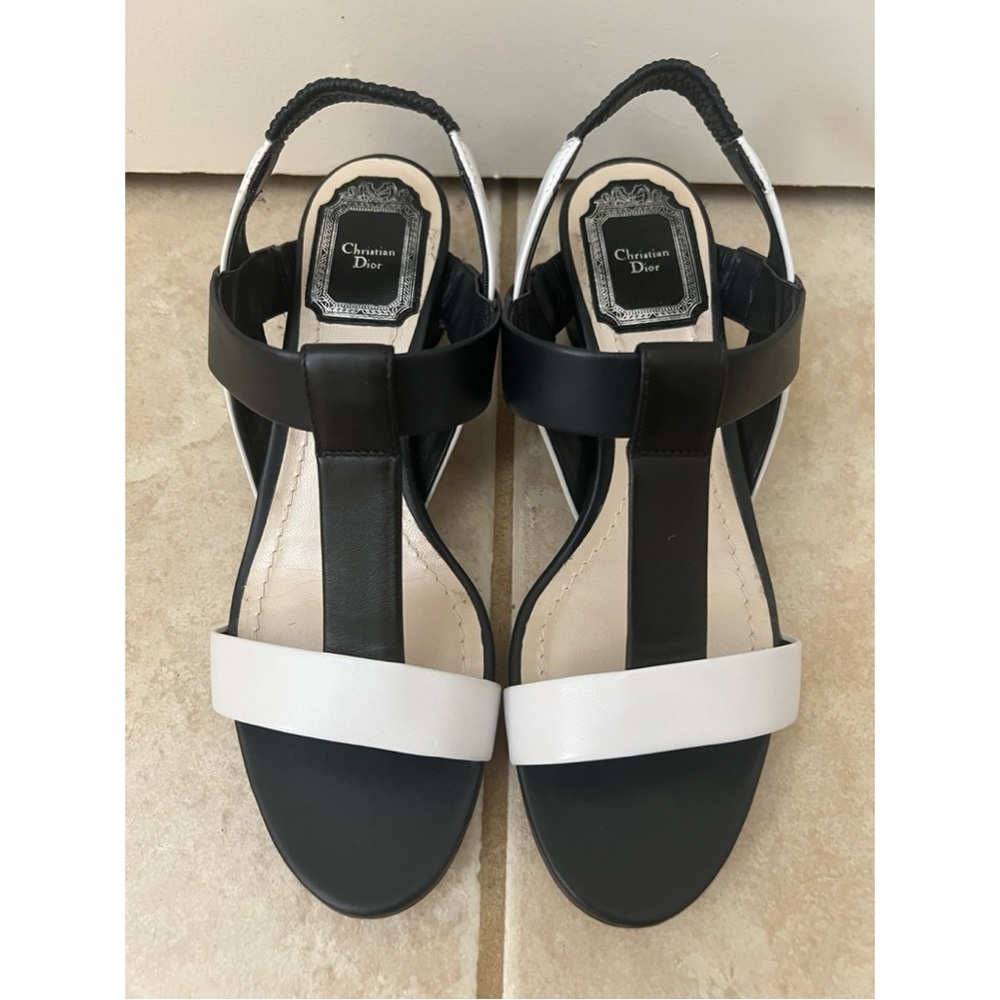 Dior Elegant Black and White Sandals